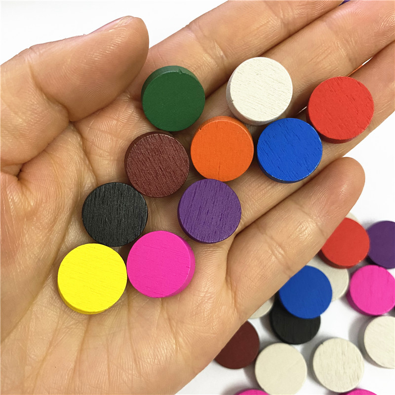 50pieces 15*5MM 11 Colors Wood - đánh giá và giá Game Token Counter
