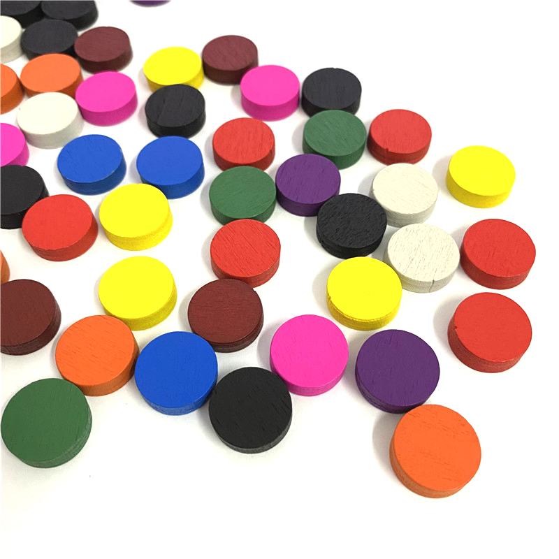 50pieces 15*5MM 11 Colors Wood - đánh giá và giá Game Token Counter