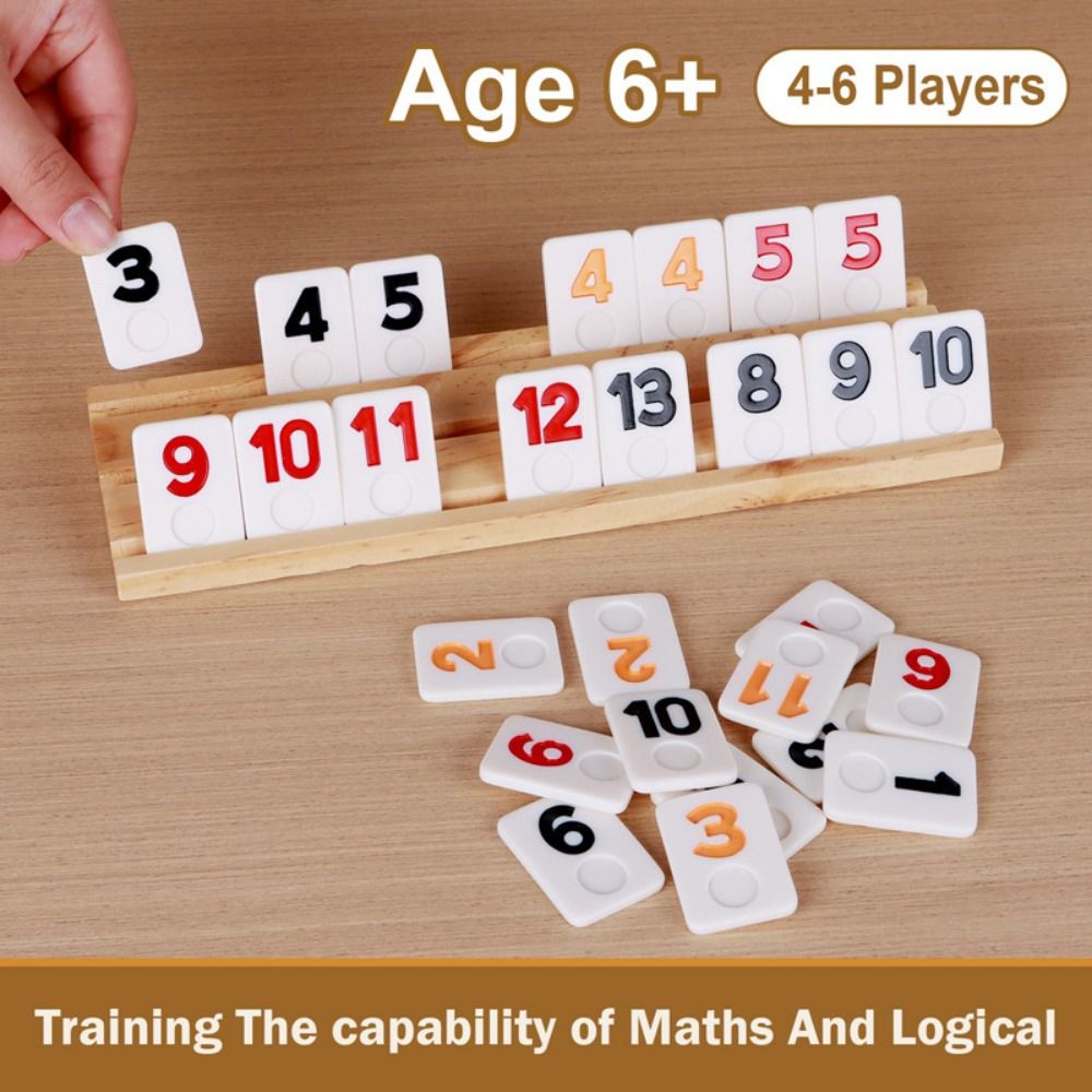 106Pcs Board Games Wooden Rumm - đánh giá và giá Board Game Family