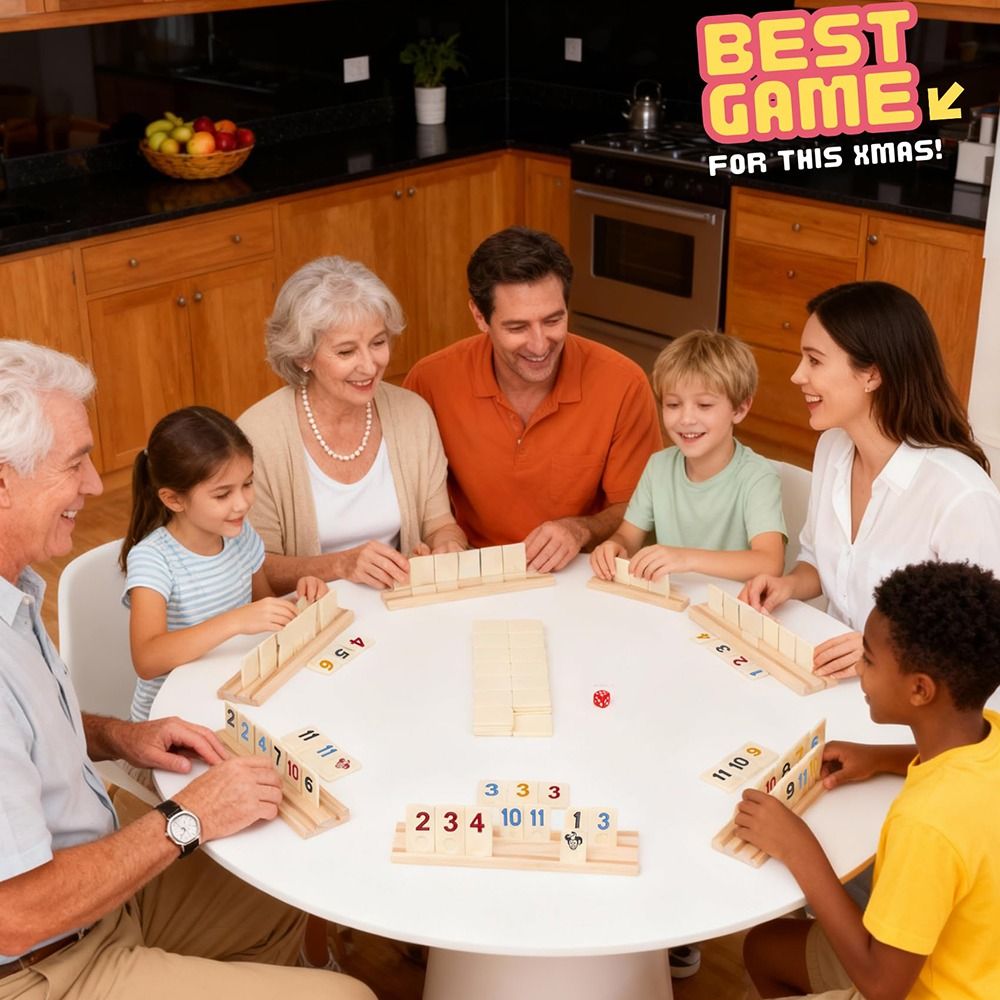 106Pcs Board Games Wooden Rumm - đánh giá và giá Board Game Family