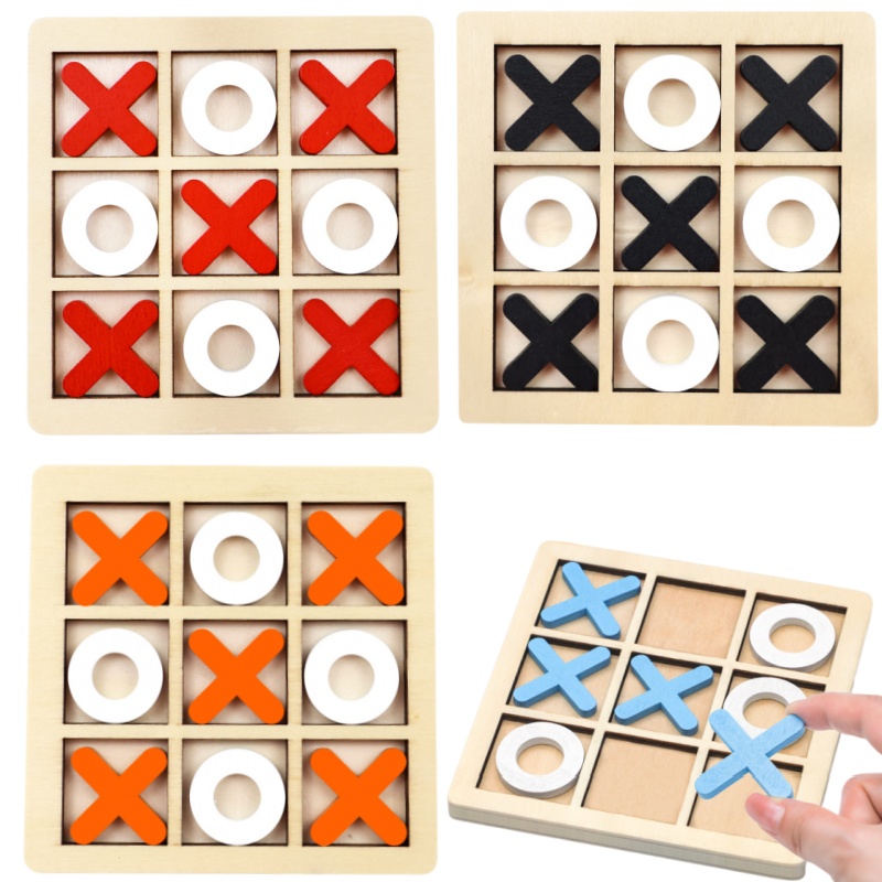 Wooden Tic Tac Toe Board Game  - đánh giá và giá Board Game Family
