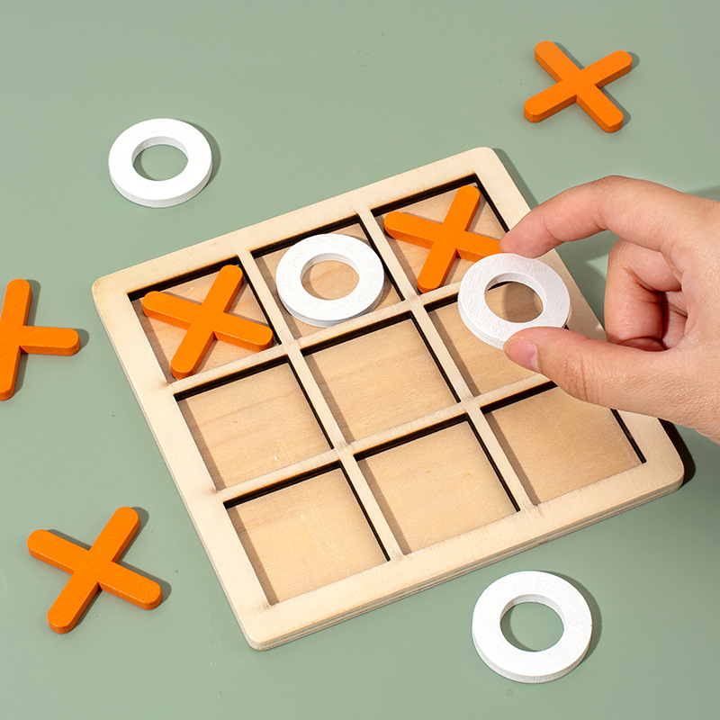 Wooden Tic Tac Toe Board Game  - đánh giá và giá Board Game Family