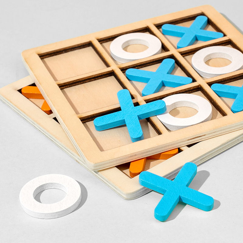 Wooden Tic Tac Toe Board Game  - đánh giá và giá Board Game Family